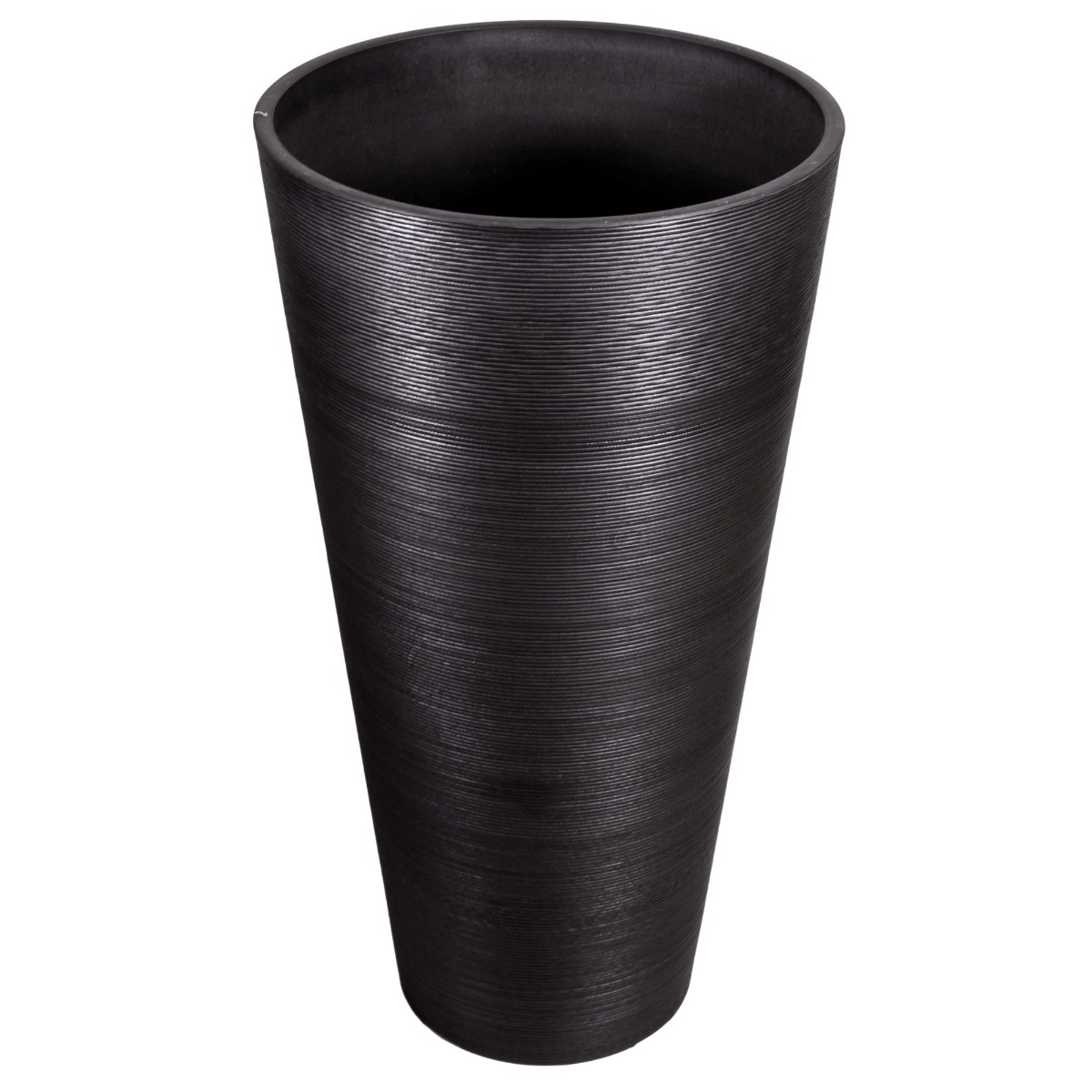 9930039_9 Decorative Large Textured Round Black Planter 71cm - Image 1