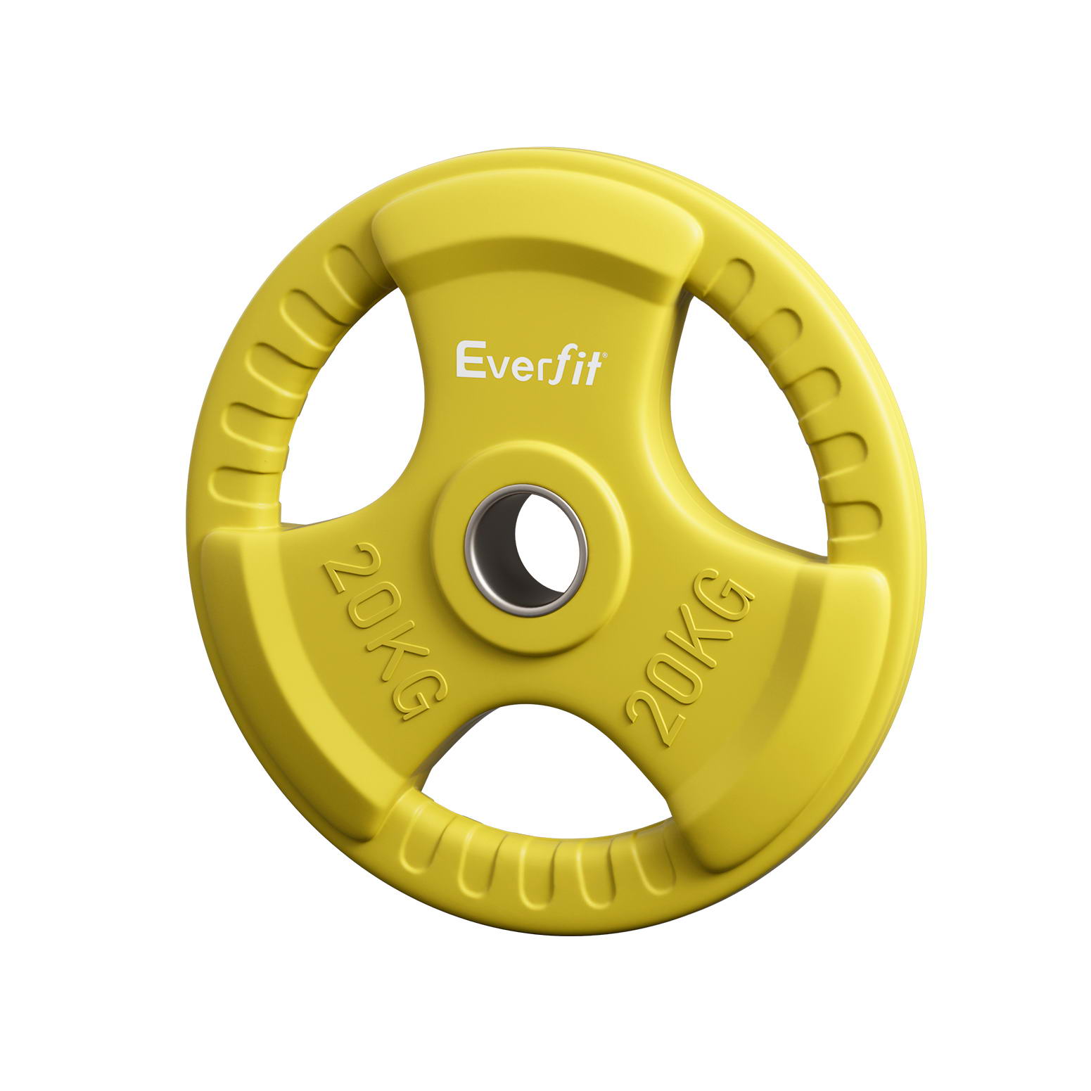 FIT-K-DB-PL-20KG-YE-161796-00 Everfit Weight Plates Olympic 20kg Dumbbell Barbell Plate Weight Lifting Home Gym Yellow - Image 1