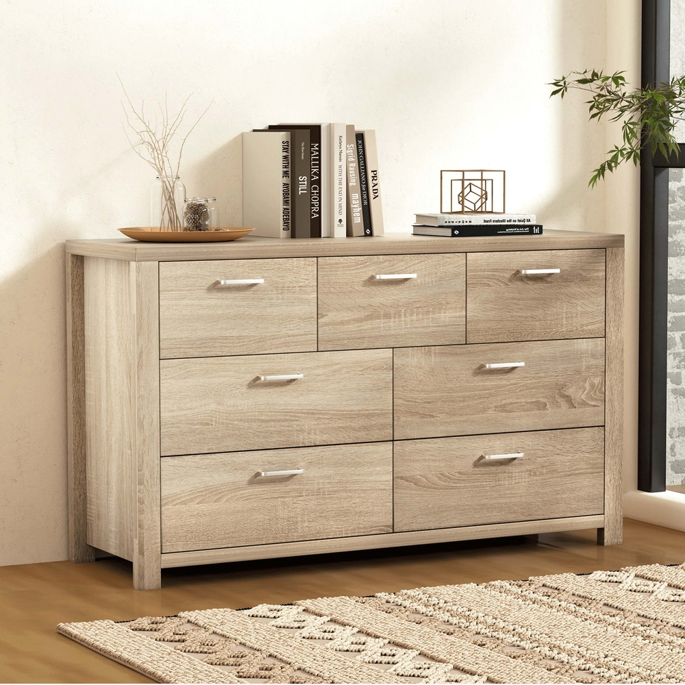 FURNI-N-MAXI-CDR03-WD-AB-150728-06 Artiss 7 Chest of Drawers - MAXI Pine - Image 1