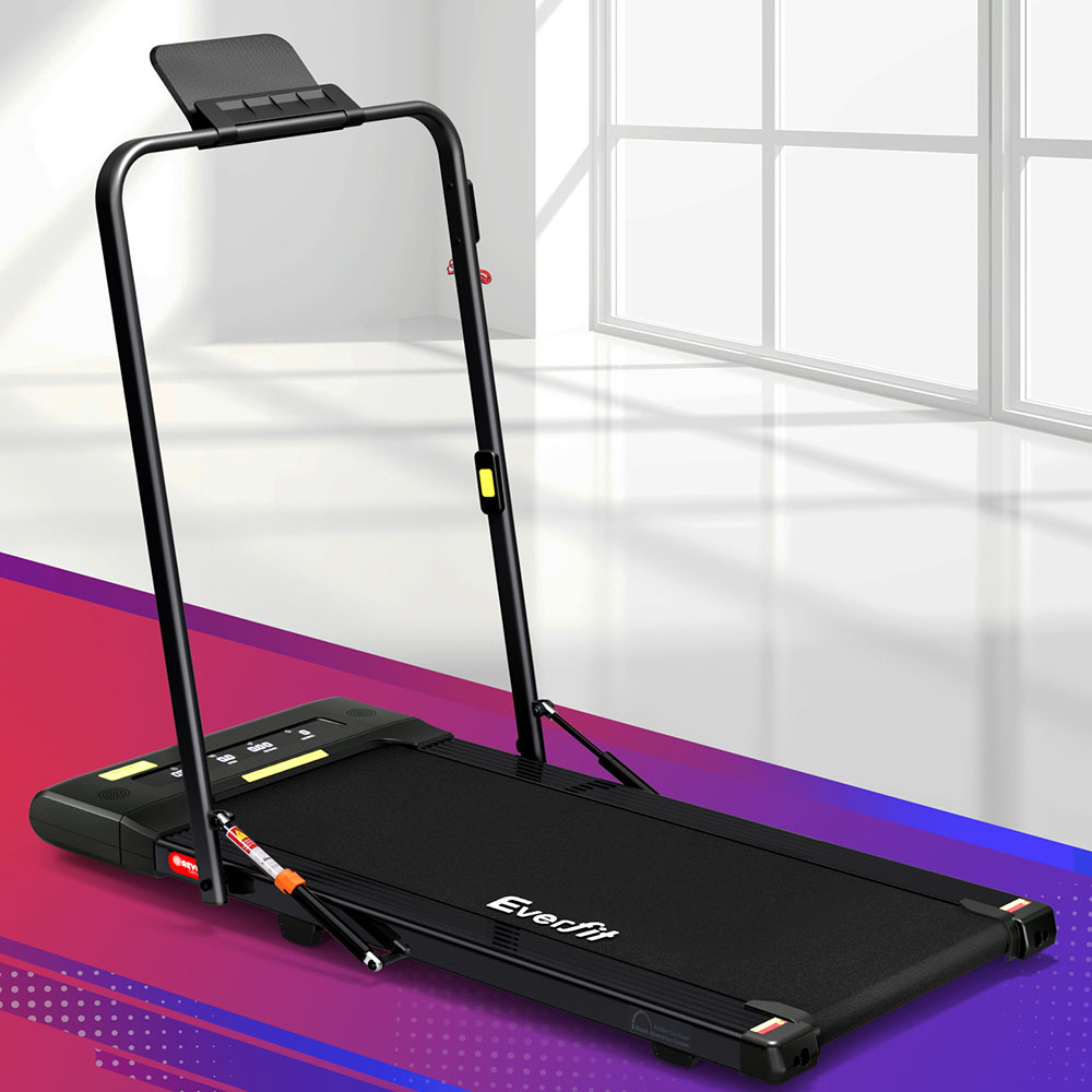 TMILL-400-2IN1-BK-195578-06 Everfit Treadmill Electric Walking Pad Under Desk Home Gym Fitness 400mm Black - Image 1