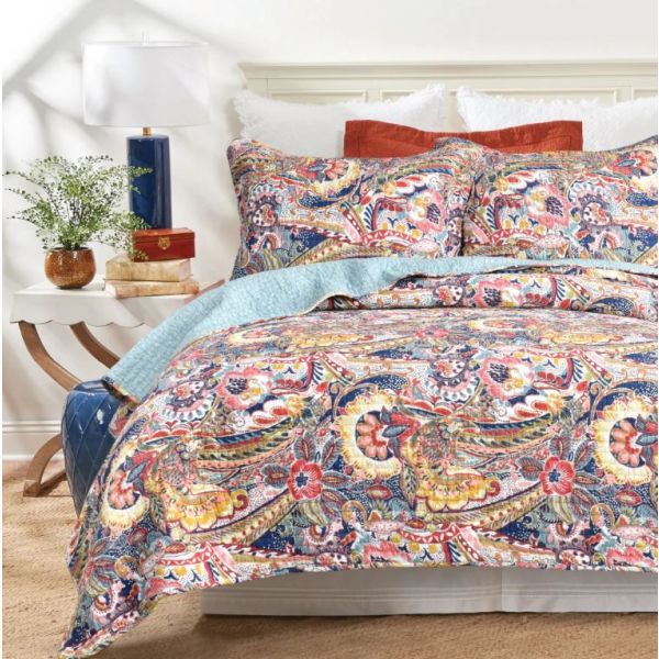 V107-KD4750K-197605-00 Christie 100% Cotton Quilted 3 pcs Bedspread Coverlet Set King - Image 1
