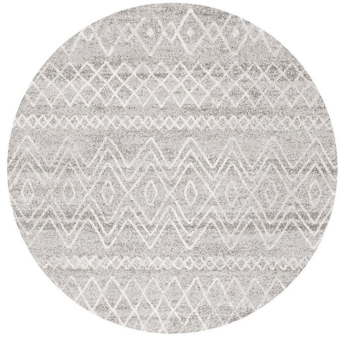 V107-OAS-453-GRY-200X200-207805-00 Oasis 453 Grey Round by Rug Culture-200X200CM - ROUND - Image 1