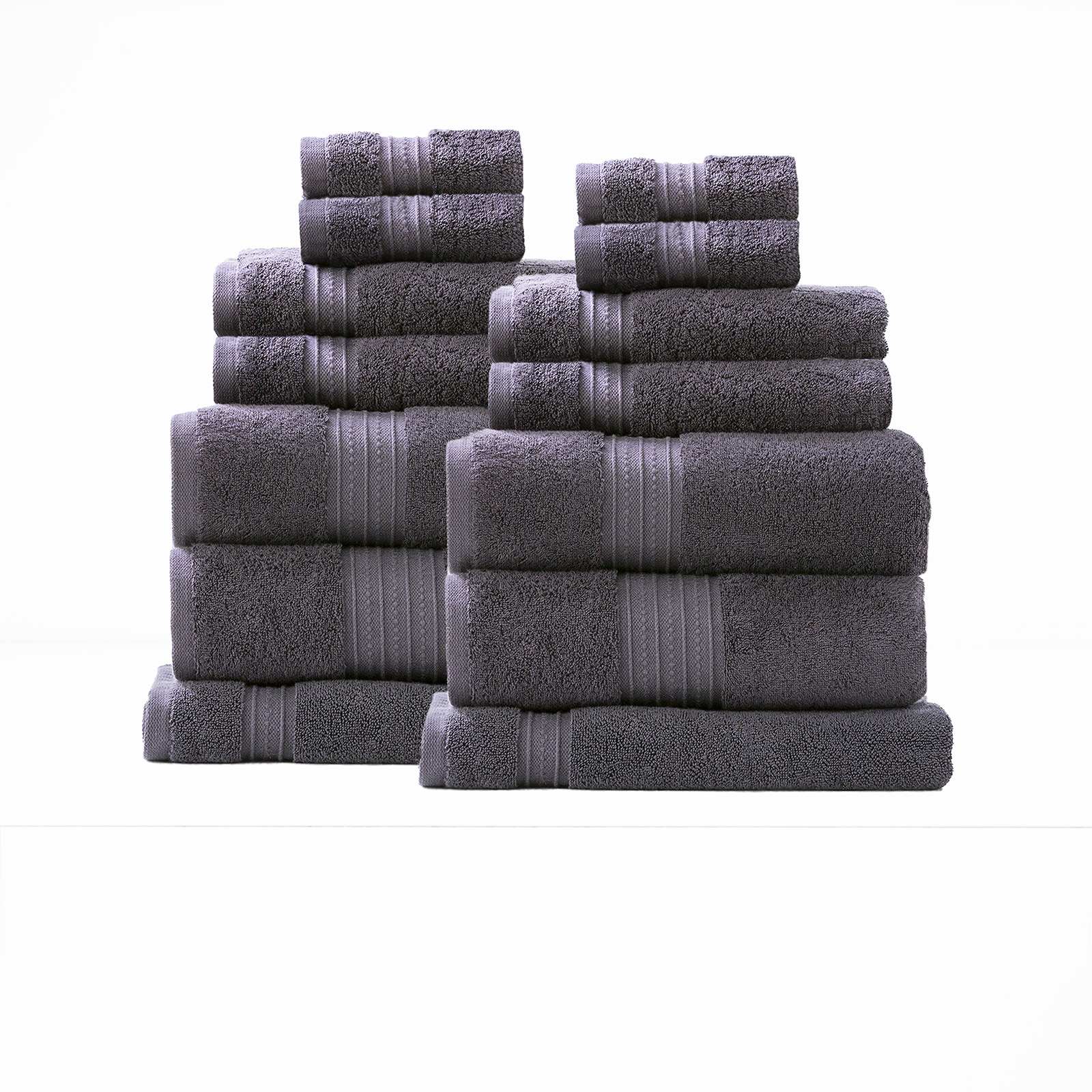 V107-SH313420-196165-00 Brentwood 650 GSM Low Twist 14 Piece Carbon Bath Sheet by Renee Taylor - Image 1