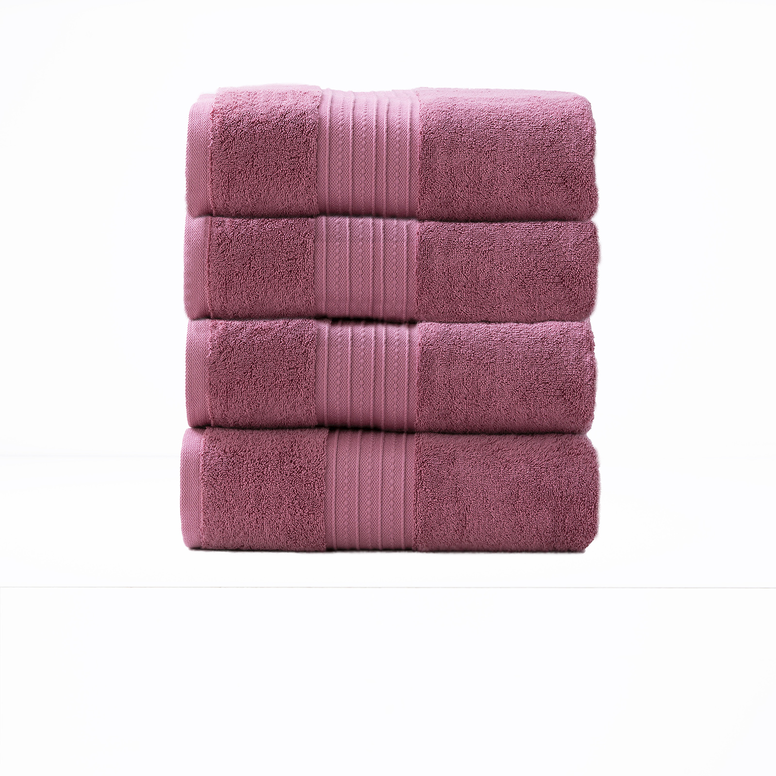 V107-SH314410-196221-00 Brentwood 650 GSM Low Twist 4 Piece Bath Rosebud Towel by Renee Taylor - Image 1