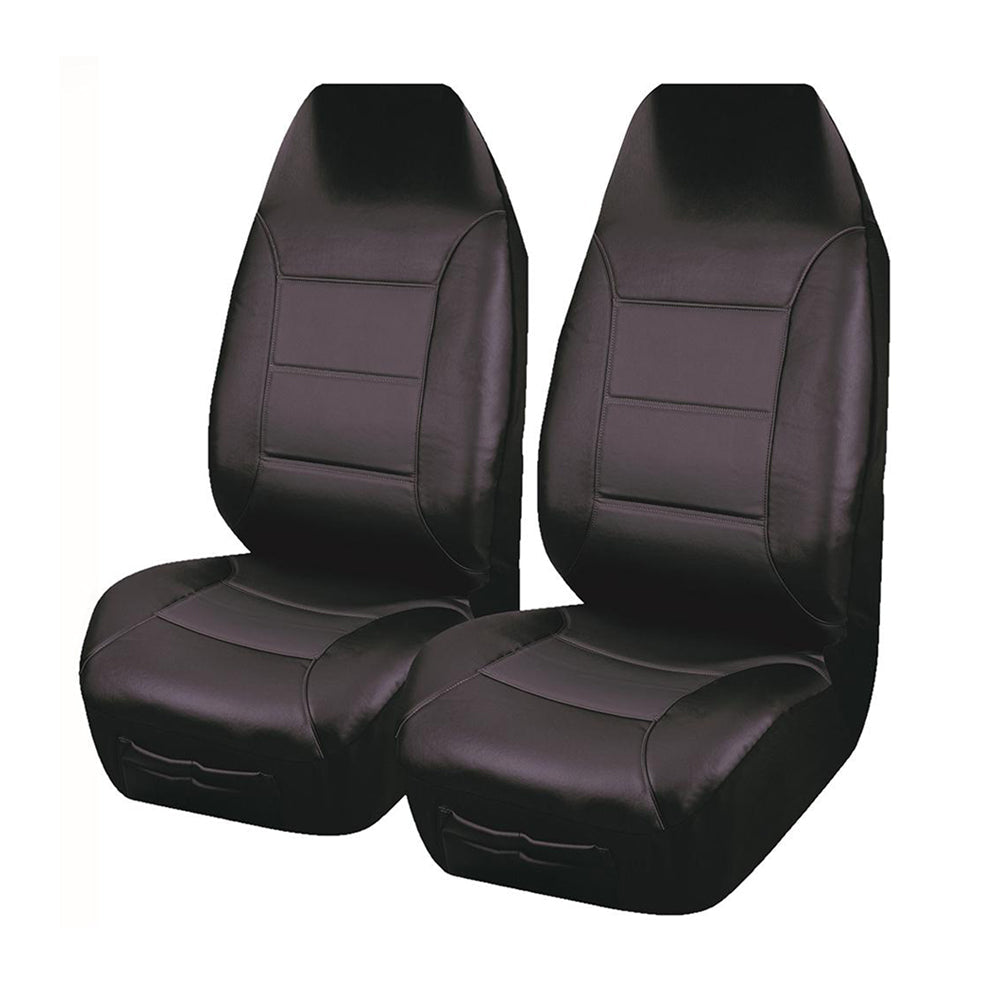V121-ELA2504_ELA2504_f064f554-4feb-47e1-9328-7746f7586b66 UNIVERSAL FRONT SEAT COVERS SIZE 60/25 BLACK EL TORO SERIES II - Image 1