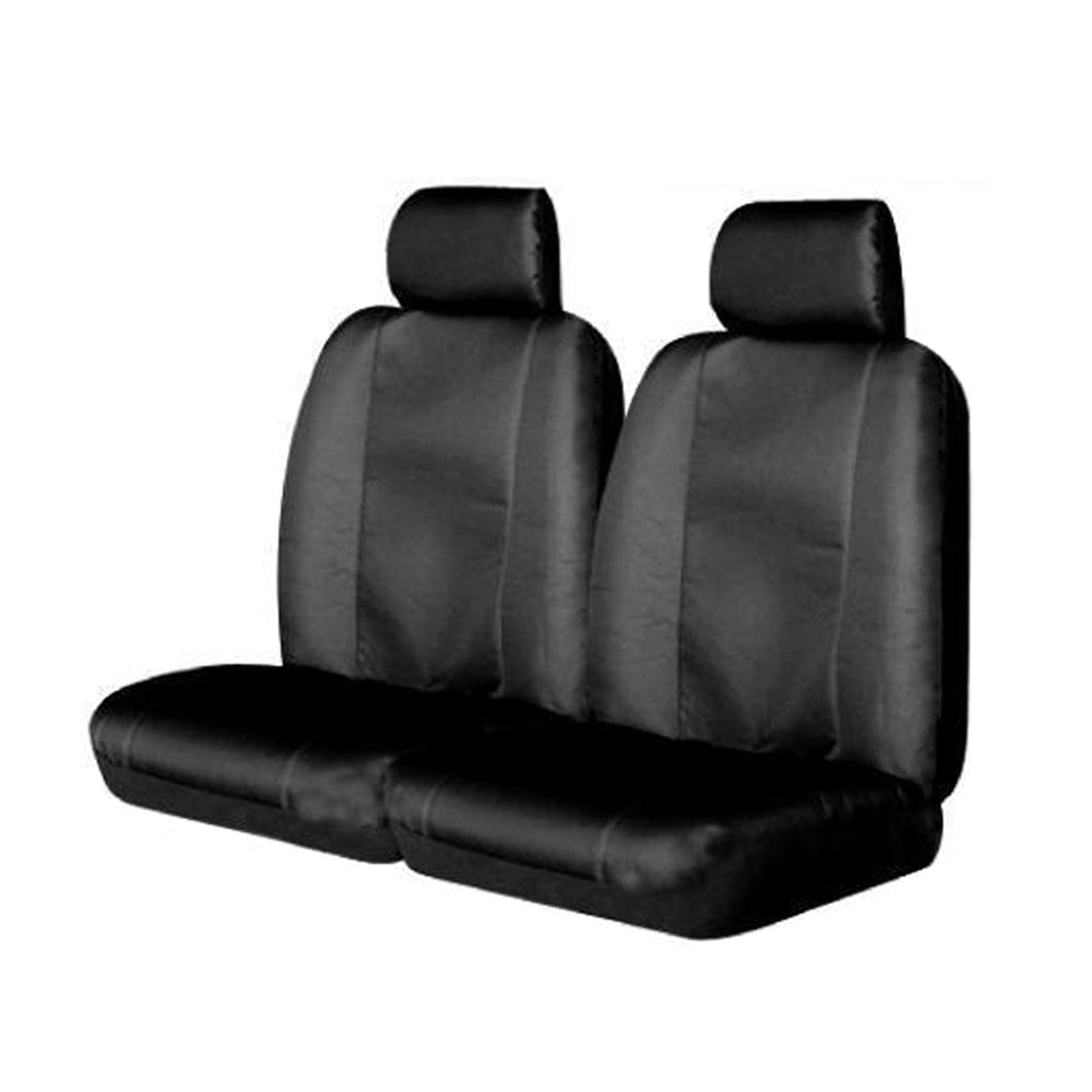 V121-UNICHAL06HBLK_TMDPRAD09STALBLK_ff09a479-4c82-44fa-a074-a9656a008f3f Challenger Canvas Rear Seat Covers - Universal Size 06/08H - Image 1