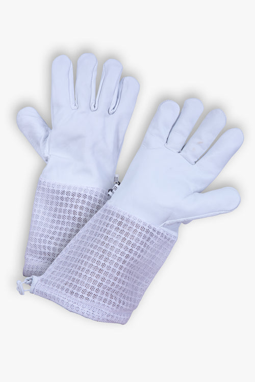 V122-OZ-1122-13_500x-00 Beekeeping Bee Gloves Goat Skin 3 Mesh Ventilated Gloves-M - Image 1