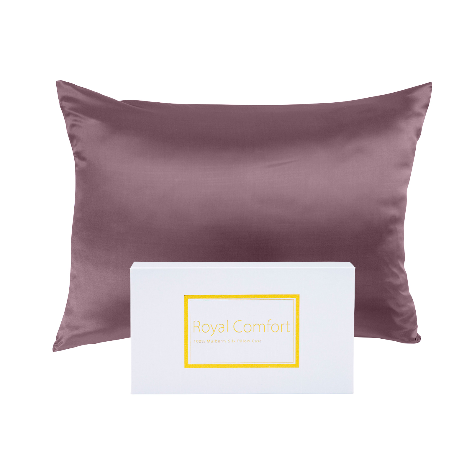 V160-10002266-01_1_9 Royal Comfort Pure Silk Pillow Case 100% Mulberry Silk Hypoallergenic Pillowcase - Malaga Wine - Image 1