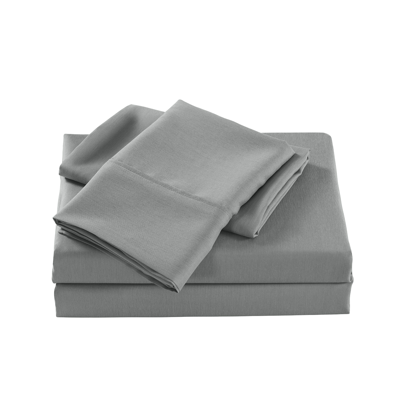 V160-10002297_V160-10002297-03_1 Royal Comfort 2000 Thread Count Bamboo Cooling Sheet Set Ultra Soft Bedding - Single - Mid Grey - Image 1