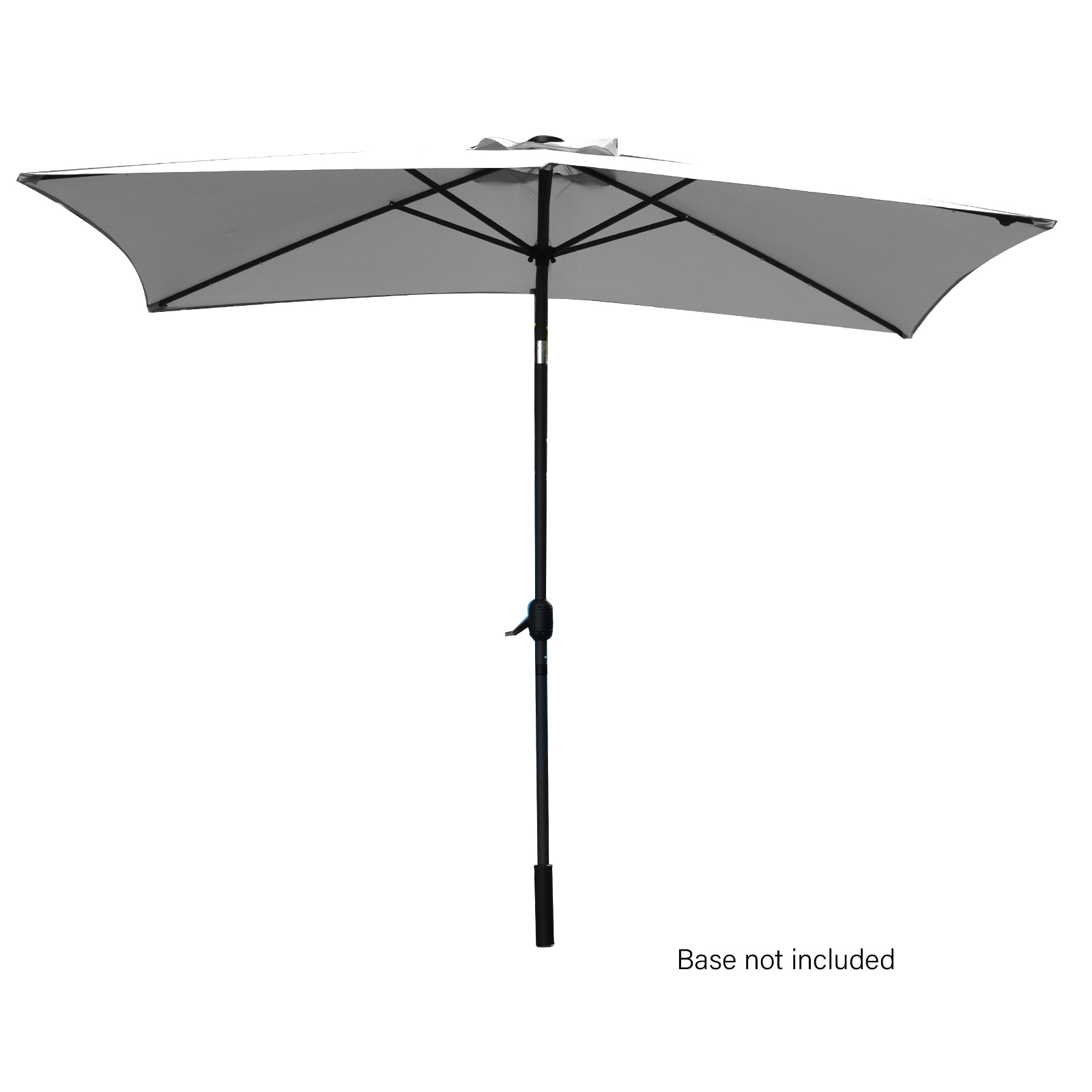 V160-10003065_10003065_3_1 Arcadia Furniture Umbrella 3 Metre Umbrella with Solar LED Lights Garden Yard - Grey - Image 1