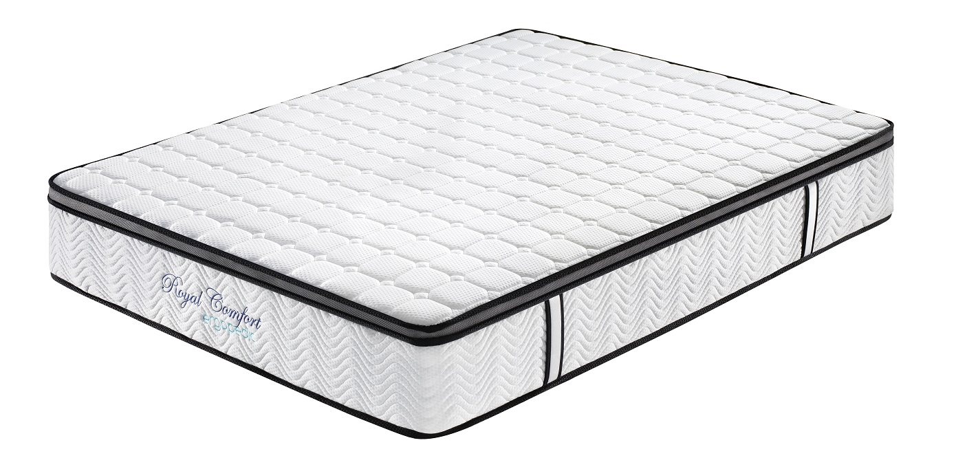 V160-202370_202370_15_1 Ergopedic Mattress 5 Zone Latex Pocket Spring Mattress In A Box 30cm - King - White Grey Black - Image 1