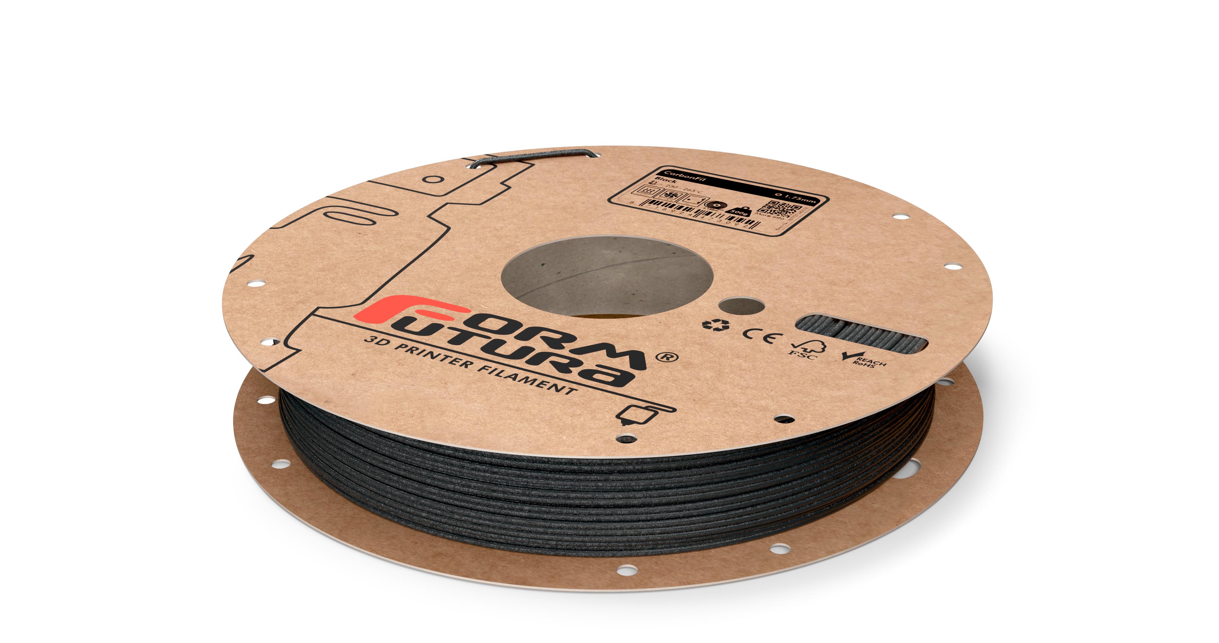 V177-175CARBFIL-BLCK-2300_CarbonFil-Black-175-500g__41523_1 Carbon Fibre PETG Filament CarbonFil 1.75mm Black 2300 gram 3D Printer Filament - Image 1