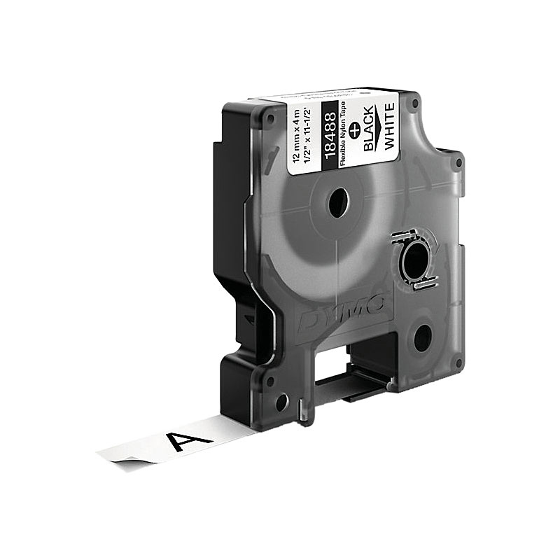 V177-D-DY18488_uc__22282_1 DYMO Black on White 12mm Tape - Image 1