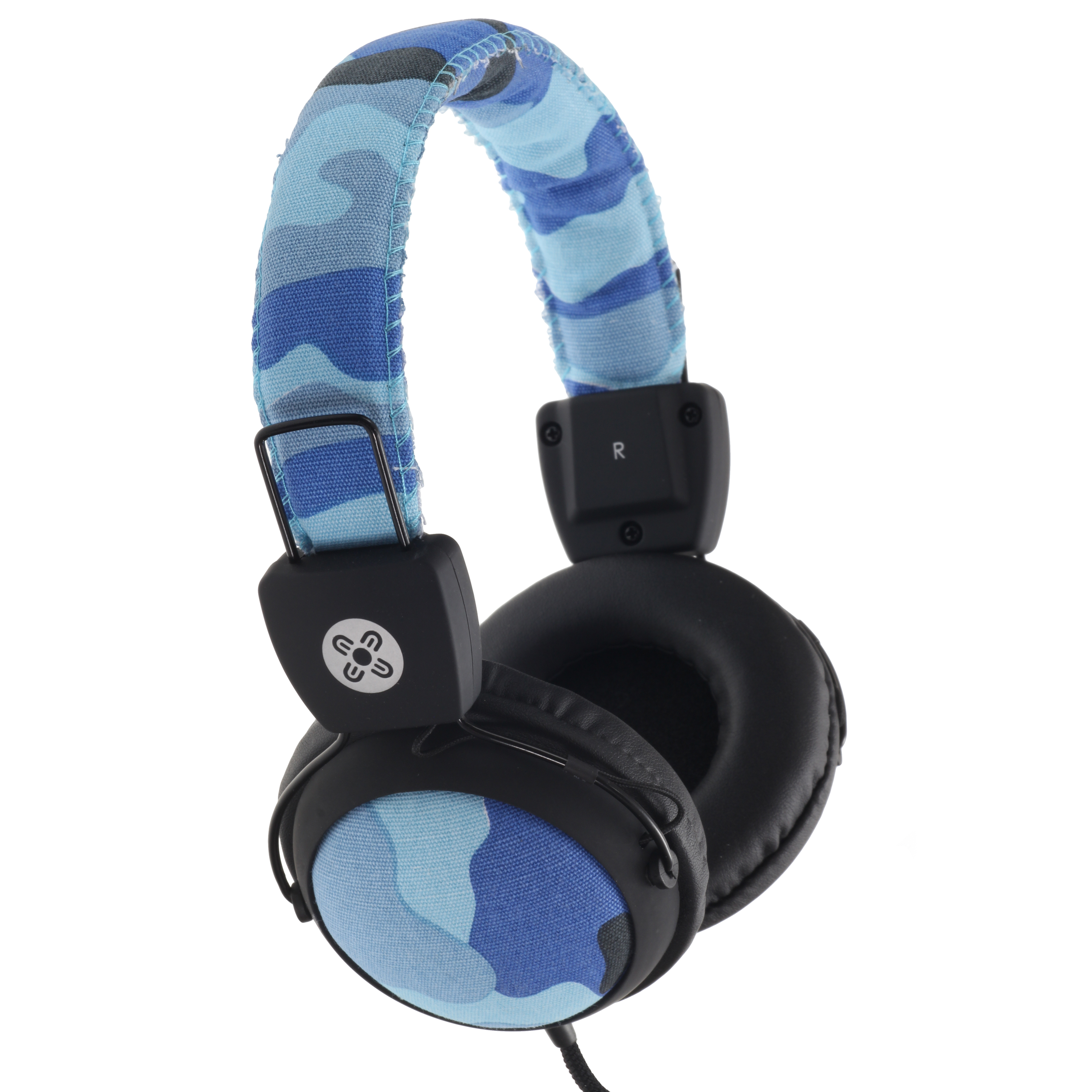 V177-HPCAMB-ACC-HPCAMB-00__22976-00 MOKI Camo In-line Mic Blue Headphones - Image 1