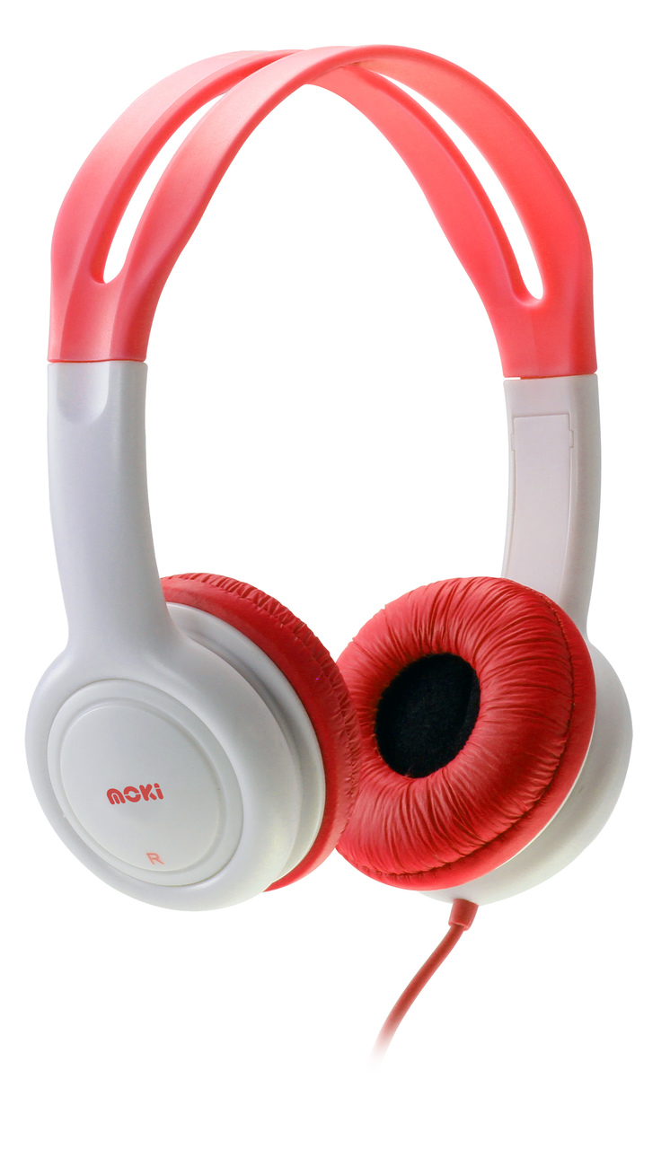 V177-HPKR-MOKI_KIDS_VOL_LIM_HPKR_RED__98845-00 MOKI Volume Limited Kids Red Headphones - Image 1