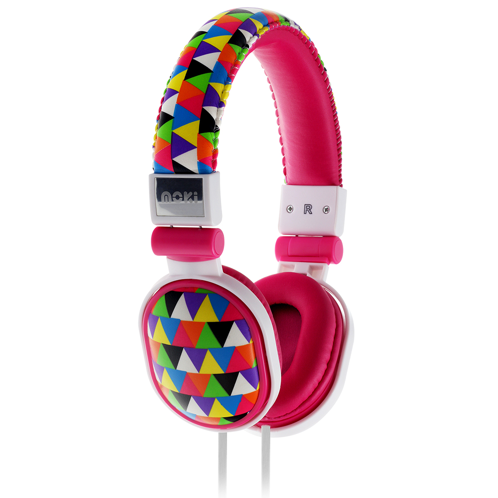 V177-HPPOU4-71169-00 Moki Popper - Triangle Pattern soft cushioned premium DJ Style headphone - Image 1