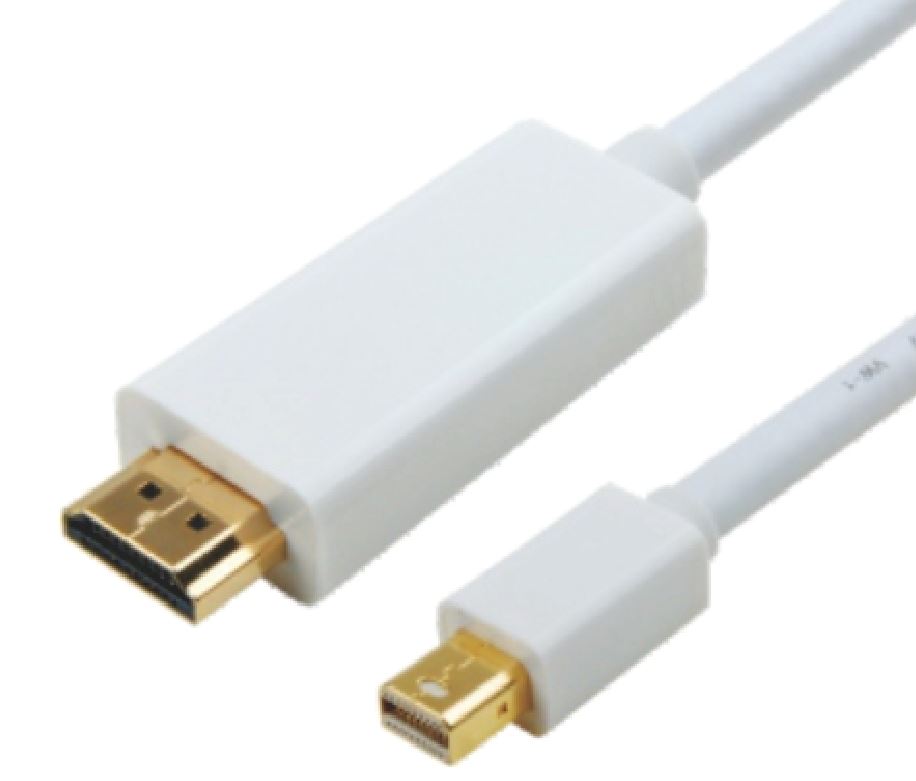 V177-L-CBAT-MINIDPHDMI-2_CBAT-MINIDPHDMI-2__63520_1 ASTROTEK Mini DisplayPort DP to HDMI Cable 2m - 20 pins Male to 19 pins Male Gold plated RoHS - Image 1