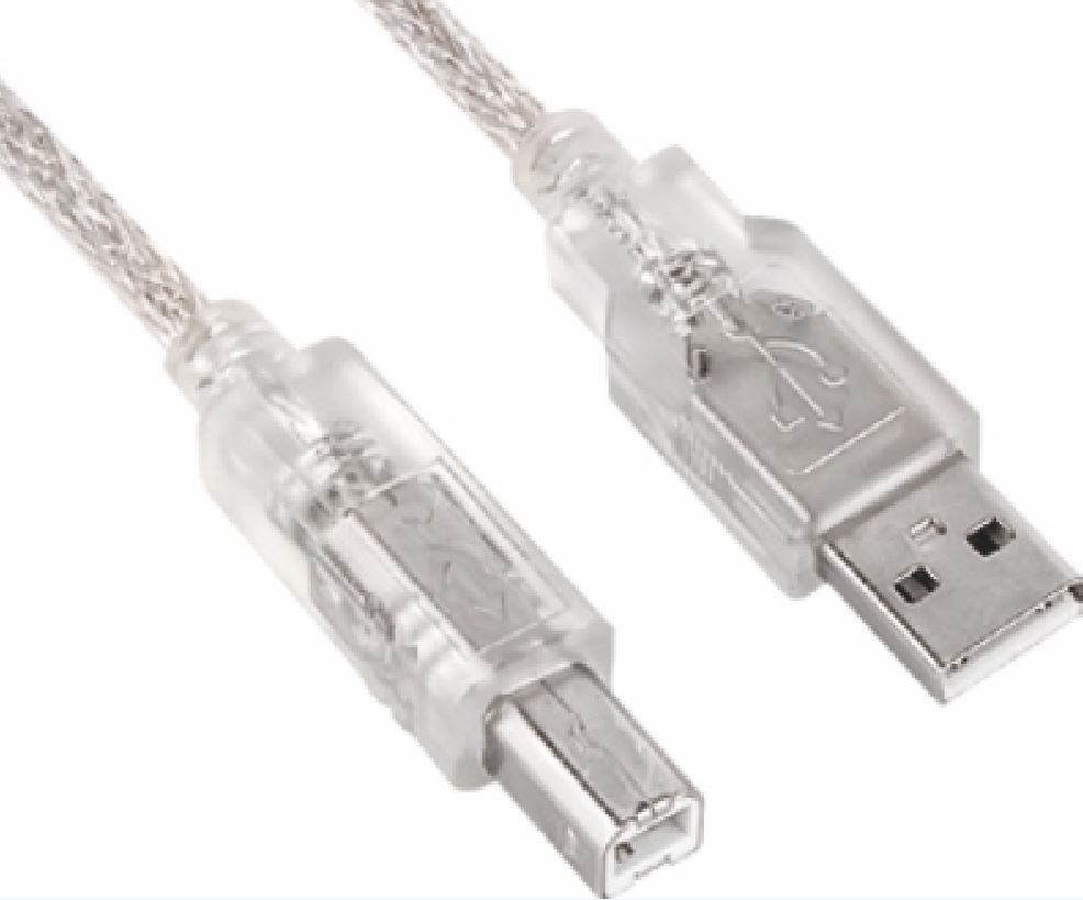 V177-L-CBAT-USB-AB-3M_CBAT-USB-AB-3M__60388_1 ASTROTEK USB 2.0 Printer Cable 3m - Type A Male to Type B Male Transparent Colour CBUSBAB3M - Image 1