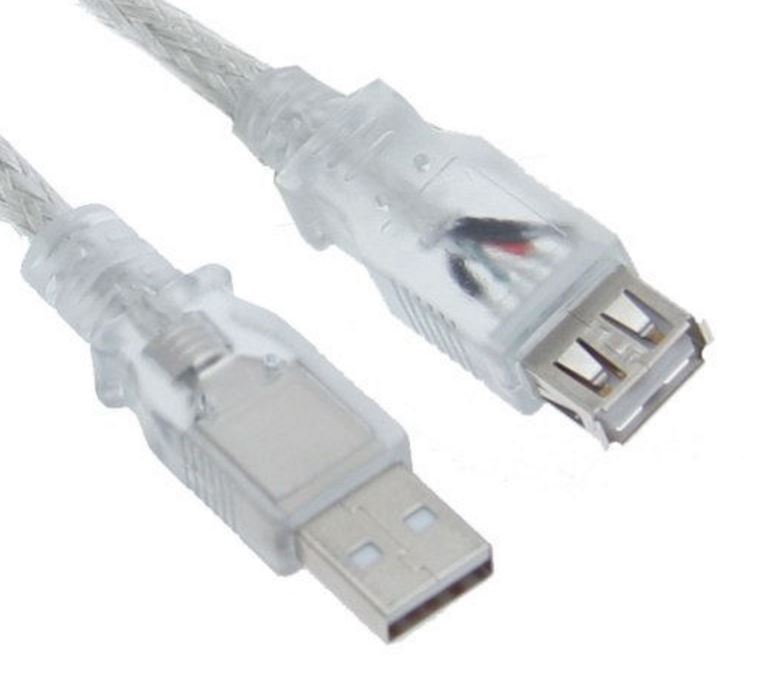 V177-L-CBAT-USB2-AA-5M_CBAT-USB2-AA-5M__61528_1 ASTROTEK USB 2.0 Extension Cable 5m - Type A Male to Type A Female Transparent Colour RoHS CBAT-USB2-AA-3M - Image 1
