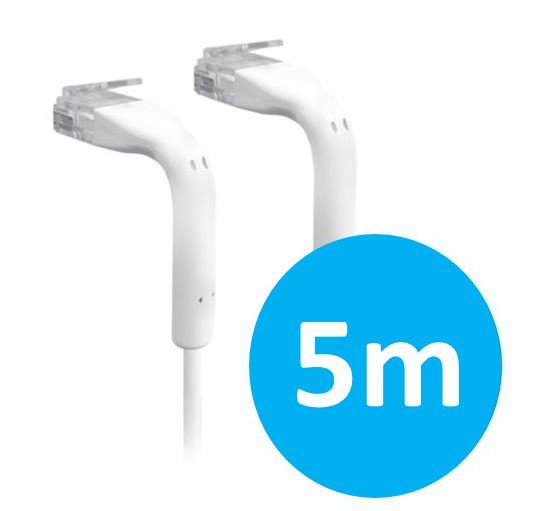 V177-L-NHU-UC-PATCH-5M_NHU-UC-PATCH-5M__18991_1 UBIQUITI patch cable with both end bendable RJ45 5m - White - Image 1