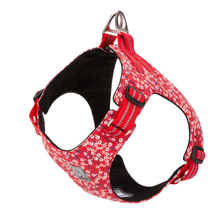 V188-ZAP-TLH1912-13-RED-L-B09P4BCJP2.MAIN_720x720-00 Floral Doggy Harness Red L - Image 1