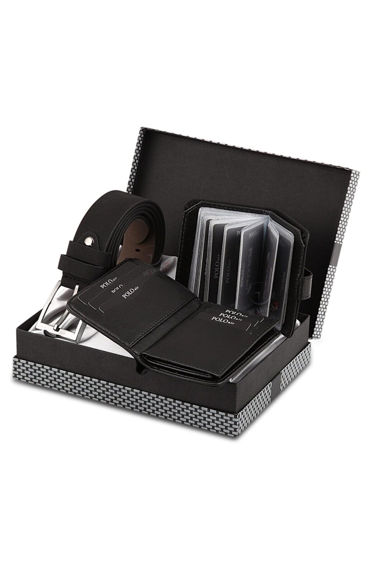 V197-MCW1324-37288-00 3-PIECE BELT & WALLET & CARD HOLDER SET - Image 1