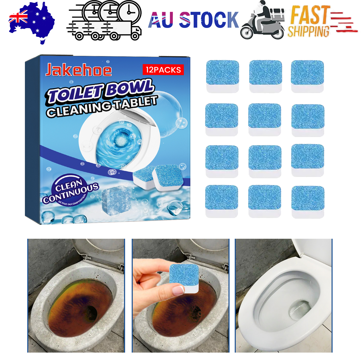 V201-W13056783-202505151836-00 Toilet Bowl Cleaning Tablets Multi-Effect Decontamination, Descaling, Urine Stains, Toilet Cleaner, Deodorizing, Odorless, And Fragrant - Image 1