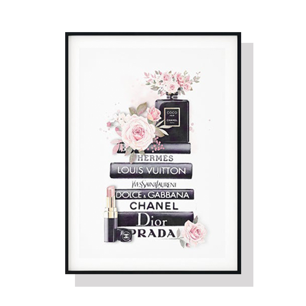 V207-1173_Fashion-Book_1 Wall Art 60cmx90cm Fashion Book Black Frame Canvas - Image 1