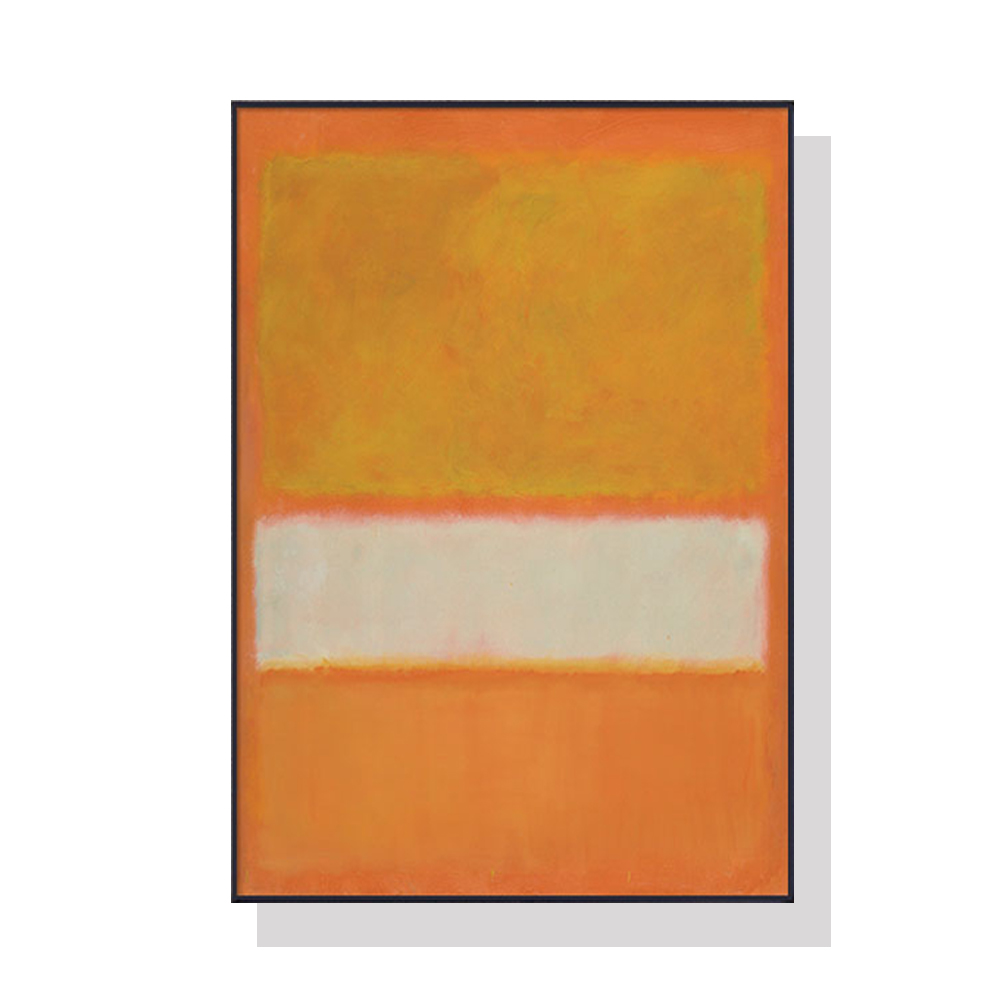 V207-1244-2-146372-00 Wall Art 90cmx135cm Yellow By Mark Rothko Black Frame Canvas - Image 1