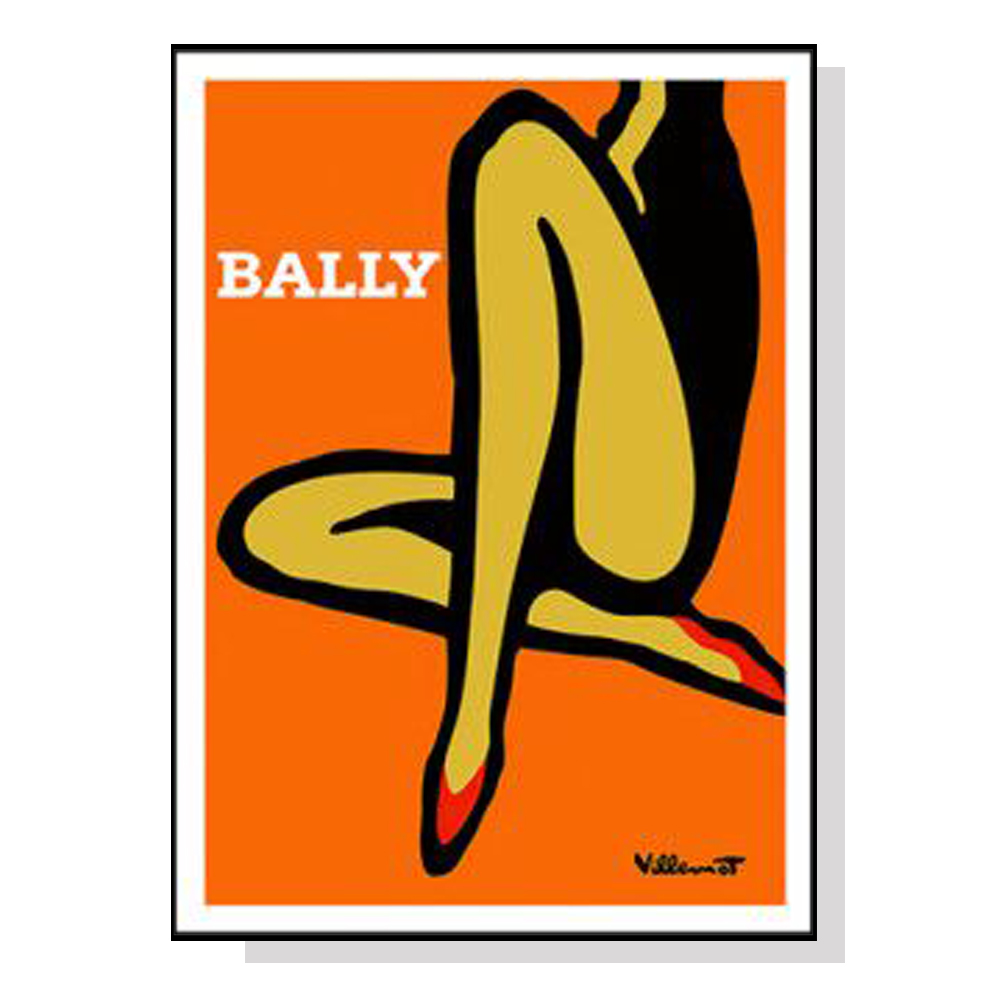 V207-1252_Bally-Orange-Legs-black_1 Wall Art 70cmx100cm Orange Legs Black Frame Canvas - Image 1