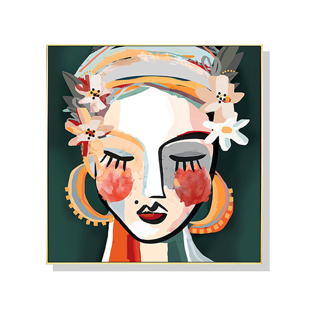 V207-1304-1-146087-00 Wall Art 40cmx40cm Sophie II Gold Frame Canvas - Image 1