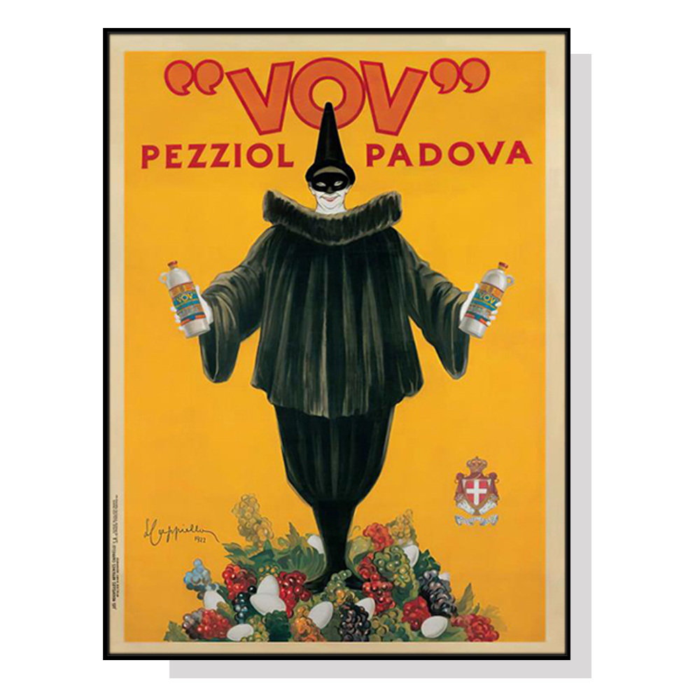 V207-1841-81973-00 Wall Art 70cmx100cm Pezziol Padova Black Frame Canvas - Image 1