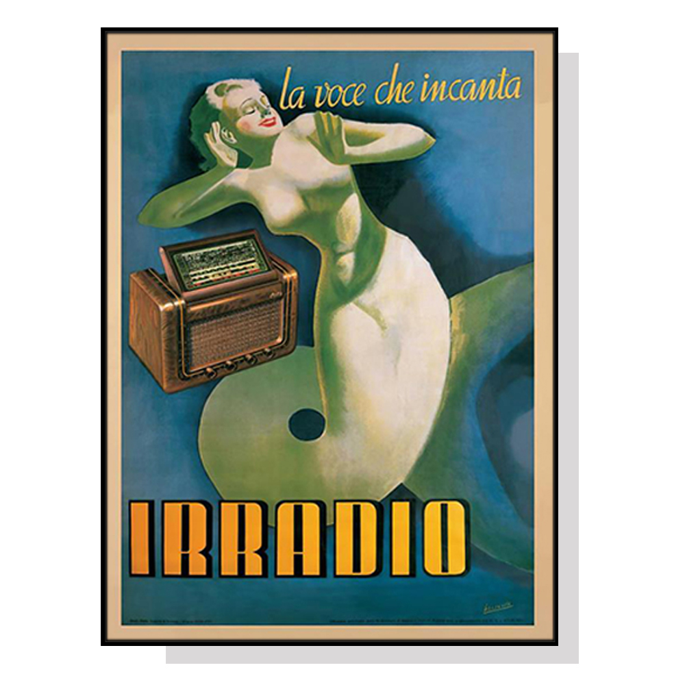 V207-1855-83904-00 Wall Art 50cmx70cm Irradio Cinzano Black Frame Canvas - Image 1