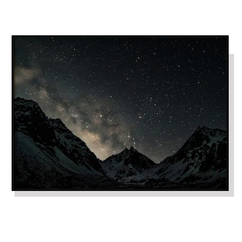 V207-1972-87349-00 Wall Art 70cmx100cm Night Court Black Frame Canvas - Image 1