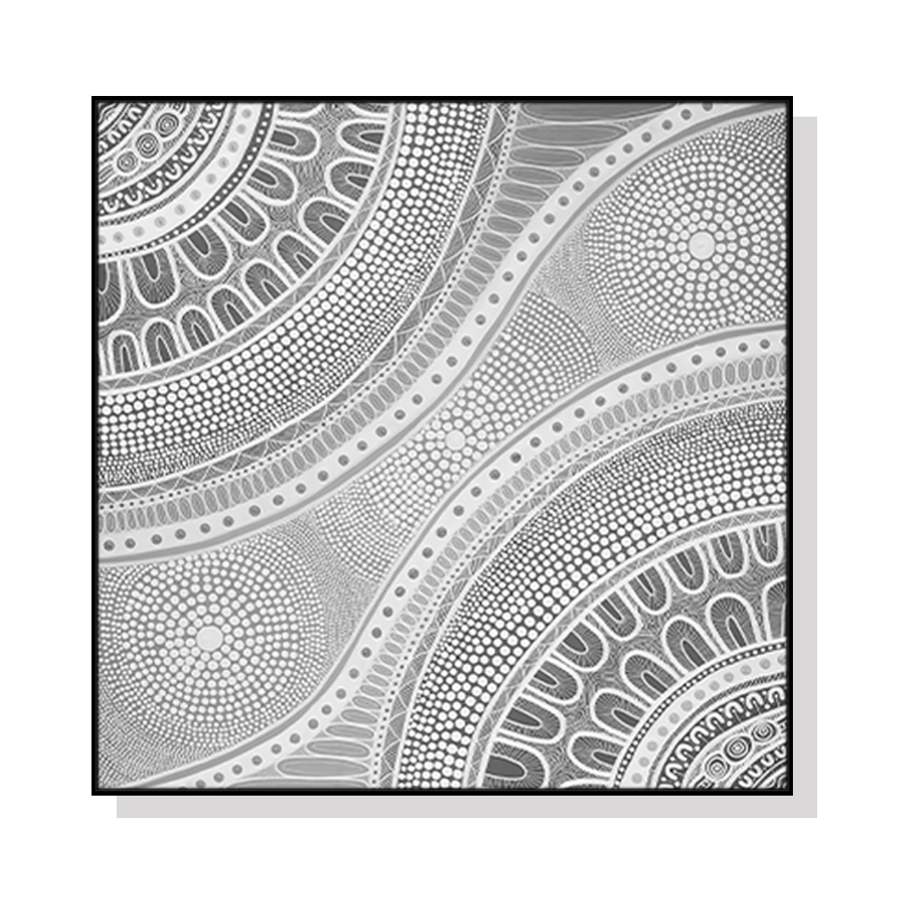 V207-20362-97603-00 Wall Art 90cmx90cm Nayiri Bami Black Frame Canvas - Image 1
