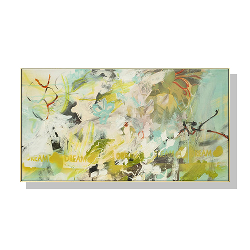 V207-2061-88998-00 Wall Art 60cmx120cm Summer Dream Gold Frame Canvas - Image 1