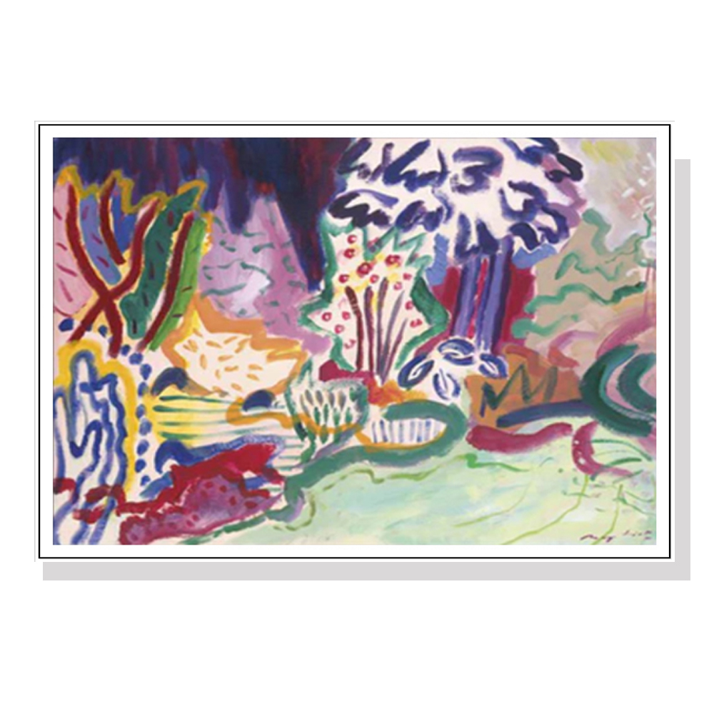 V207-2100-89664-00 Wall Art 50cmx70cm Late Summer White Frame Canvas - Image 1