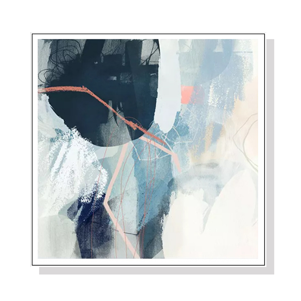 V207-21741-97324-00 Wall Art 40cmx40cm Luz II White Frame Canvas - Image 1