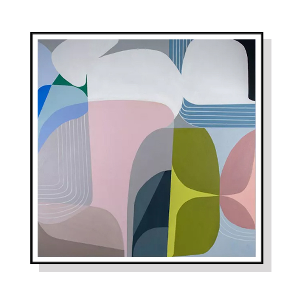 V207-2182-91372-00 Wall Art 50cmx50cm Skyways Black Frame Canvas - Image 1