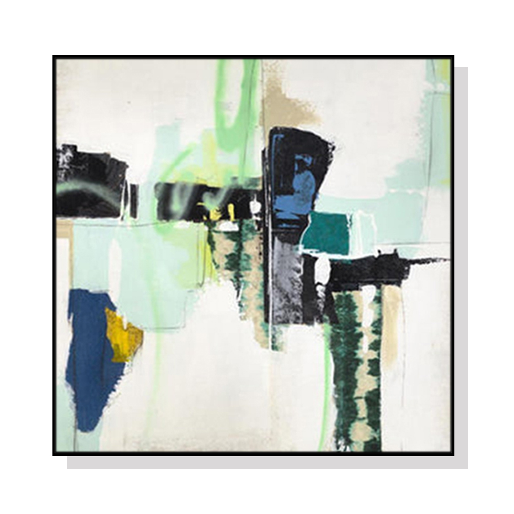 V207-2208-91366-00 Wall Art 60cmx60cm Hard Truth Black Frame Canvas - Image 1