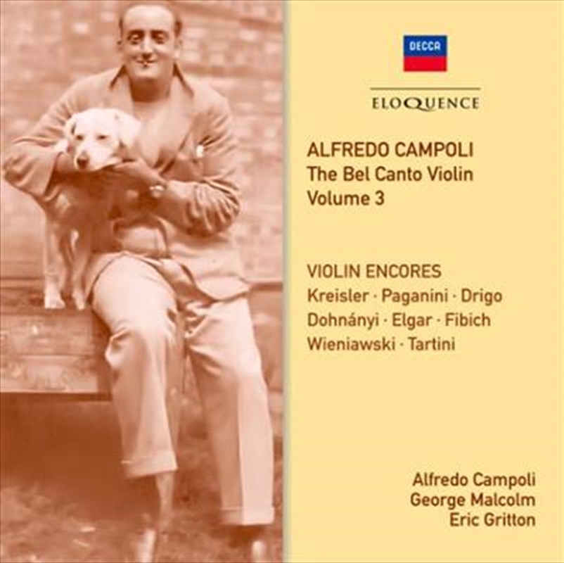 V210-2362711-202507021530-00 Bel Canto Violin: Vol 3 - Campoli, Alfredo Cd Album - Image 1