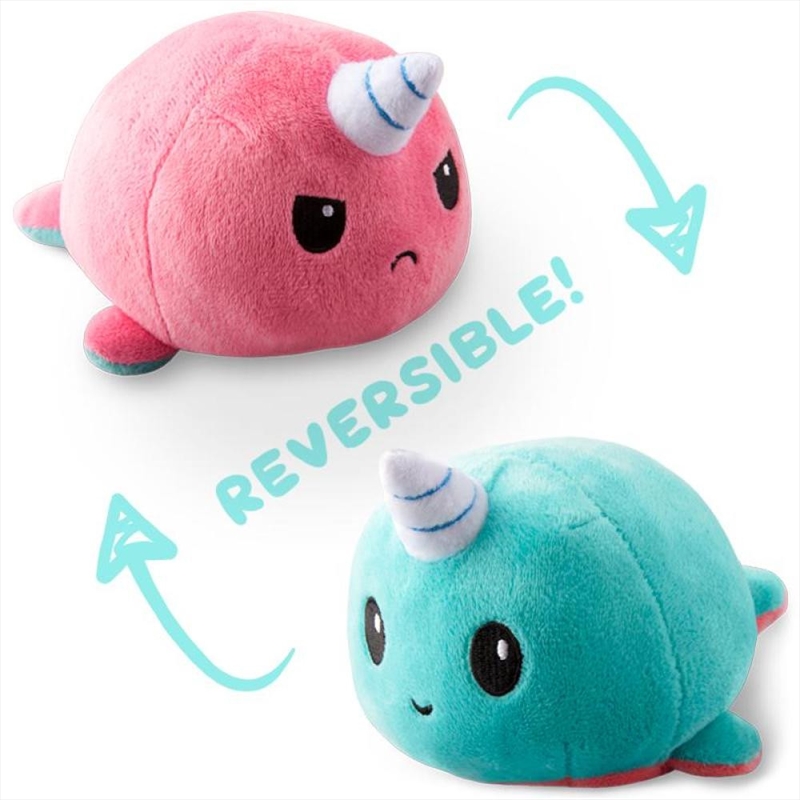 V210-2683702-SDC_2683702_2022-17-8-15-44-08-00 Reversible Plushie - Narwhal Light Blue/Light Pink - Image 1