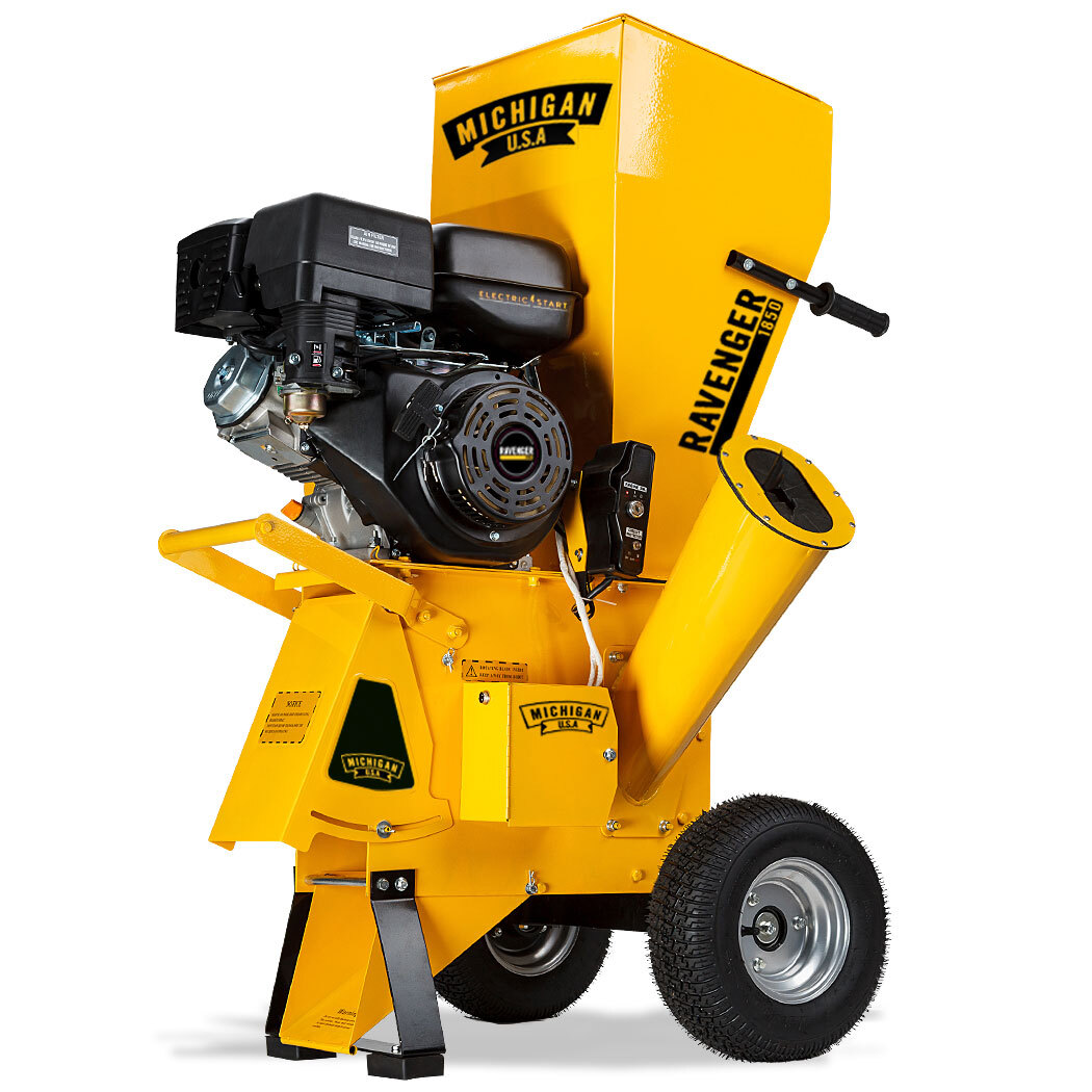 V219-CHPTRDMCHA2X0-73818-00 MICHIGAN 18HP 420cc Petrol Commercial Wood Chipper, Electric Key Start, Tree Mulcher - Ravenger 1850 - Image 1
