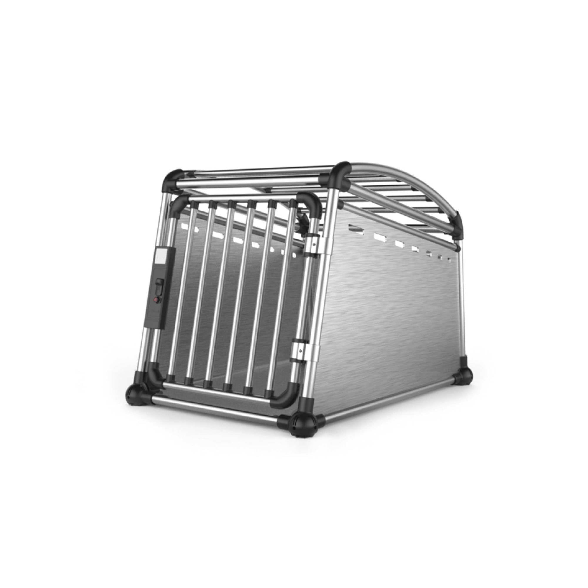 V238-SUPDZ-39646754799696-202507251941-00 Aluminium Dog Travel Crate 63x68x88cm - Large Pet Car Transport Cage Kennel Box - Image 1
