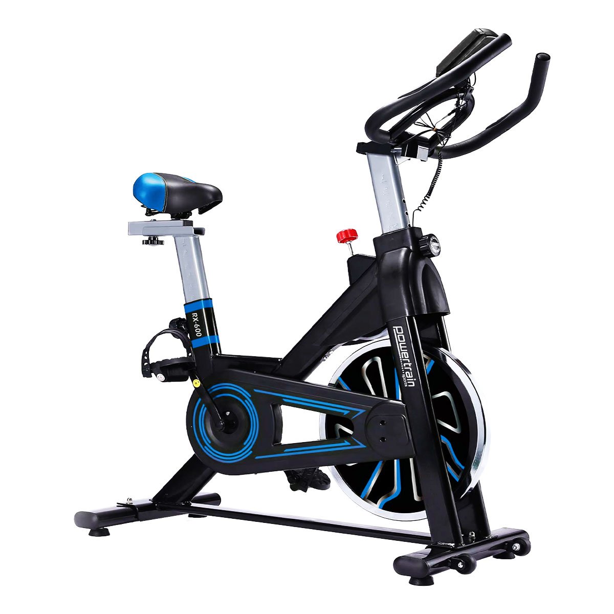 V240-BKE-RX-600-BU-71566-00 PowerTrain RX-600 Exercise Spin Bike Cardio Cycle - Blue - Image 1