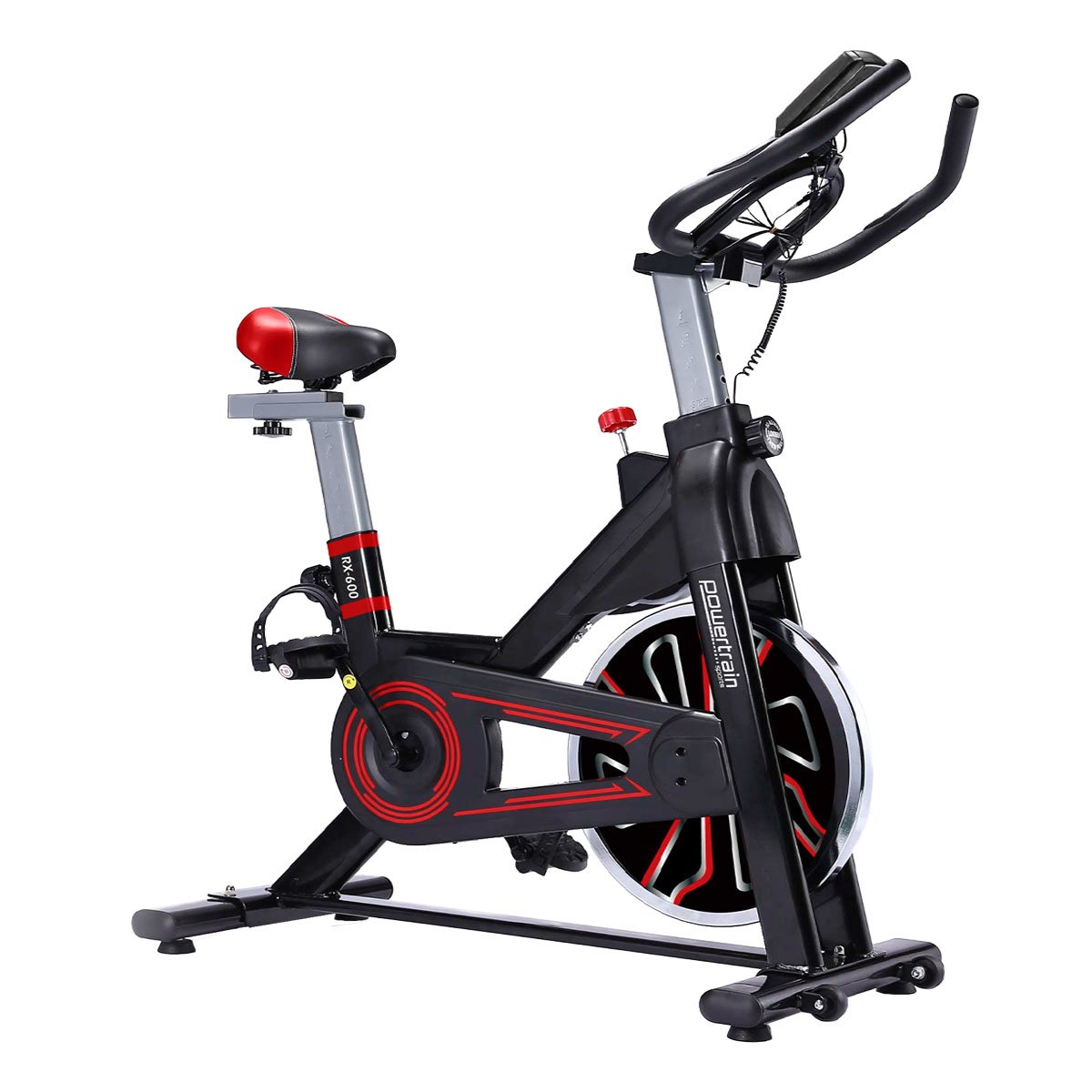 V240-BKE-RX-600-RD-71567-00 Powertrain RX-600 Exercise Spin Bike Cardio Cycle - Red - Image 1