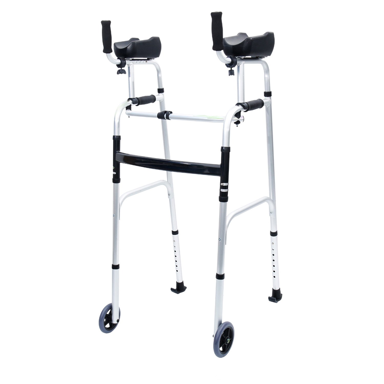 V240-FRW-MAS-30-508L-167576-00 Orthonica Folding Rollator Walker Aluminium Adjustable Handles With Cane Box - Image 1