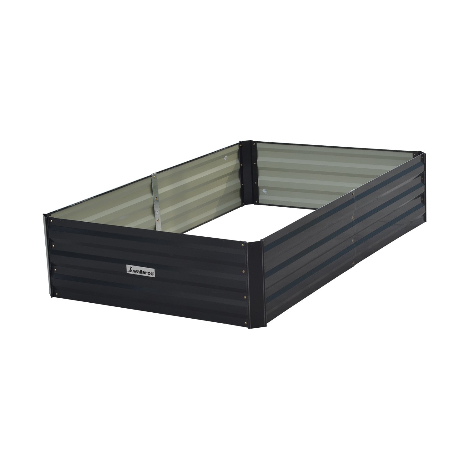 V240-GBD-BSW-1509-BK-73364-00 Wallaroo 150 x 90 x 30cm Galvanized Steel Garden Bed - Black - Image 1