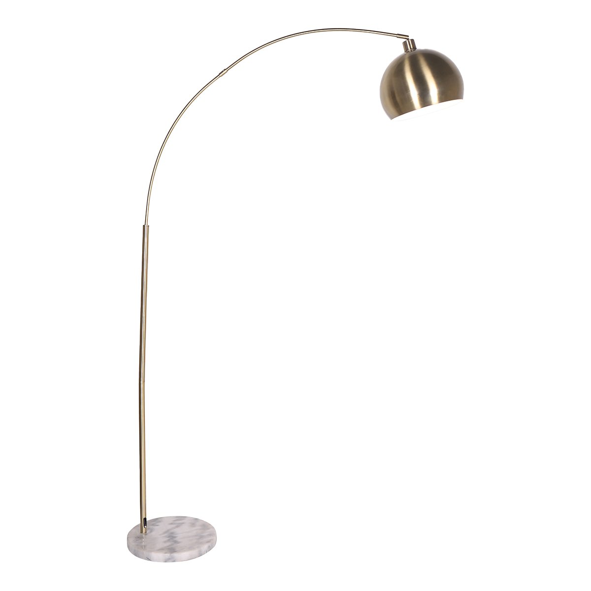 V240-LMP-MLM-112-03-71633-00 Sarantino Arc Floor Lamp Antique Brass Finish with Marble Base - Image 1