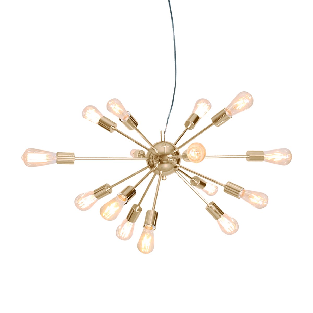 V240-LMP-MLM-50604-71612-00 Sarantino 15-Light Sputnik Chandelier in Brass Finish - Image 1